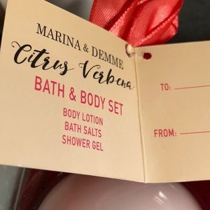 4 pierce Bath and Body gift set new body lotion bath salts shower gel